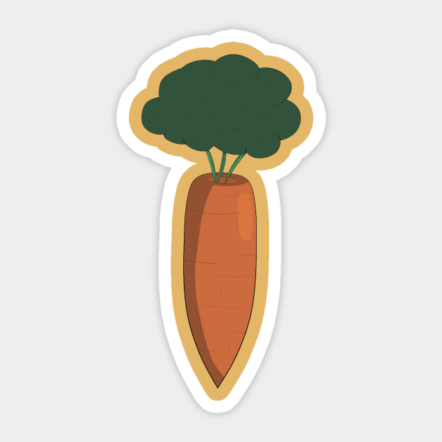 Carrot Illustration Leaves and Stems Sticker by PandLCreations